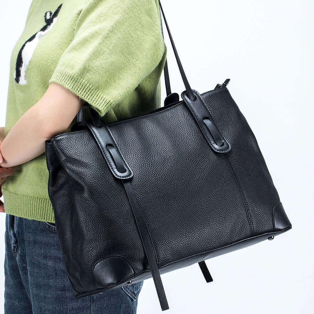 Versatile Leather Shoulder Tote Bag