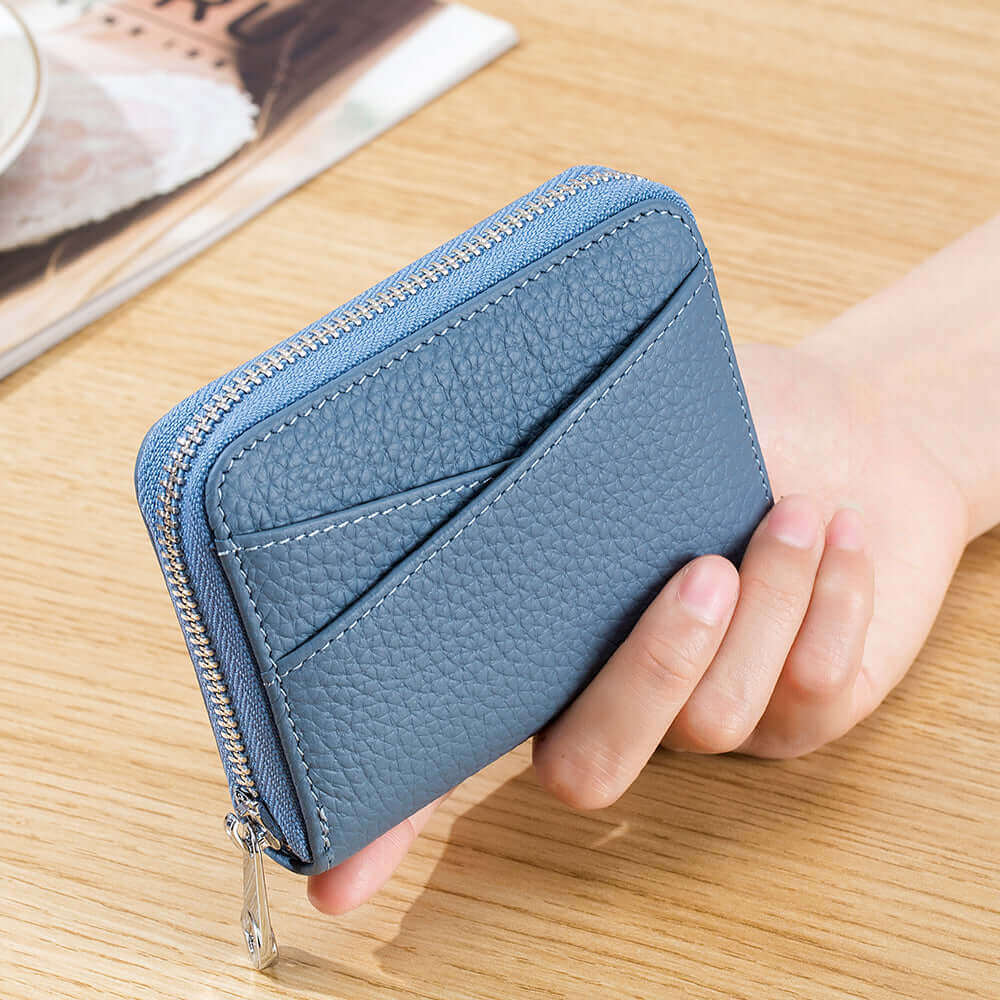 Women's Leather RFID Card Holder | Stylish Card Wallet