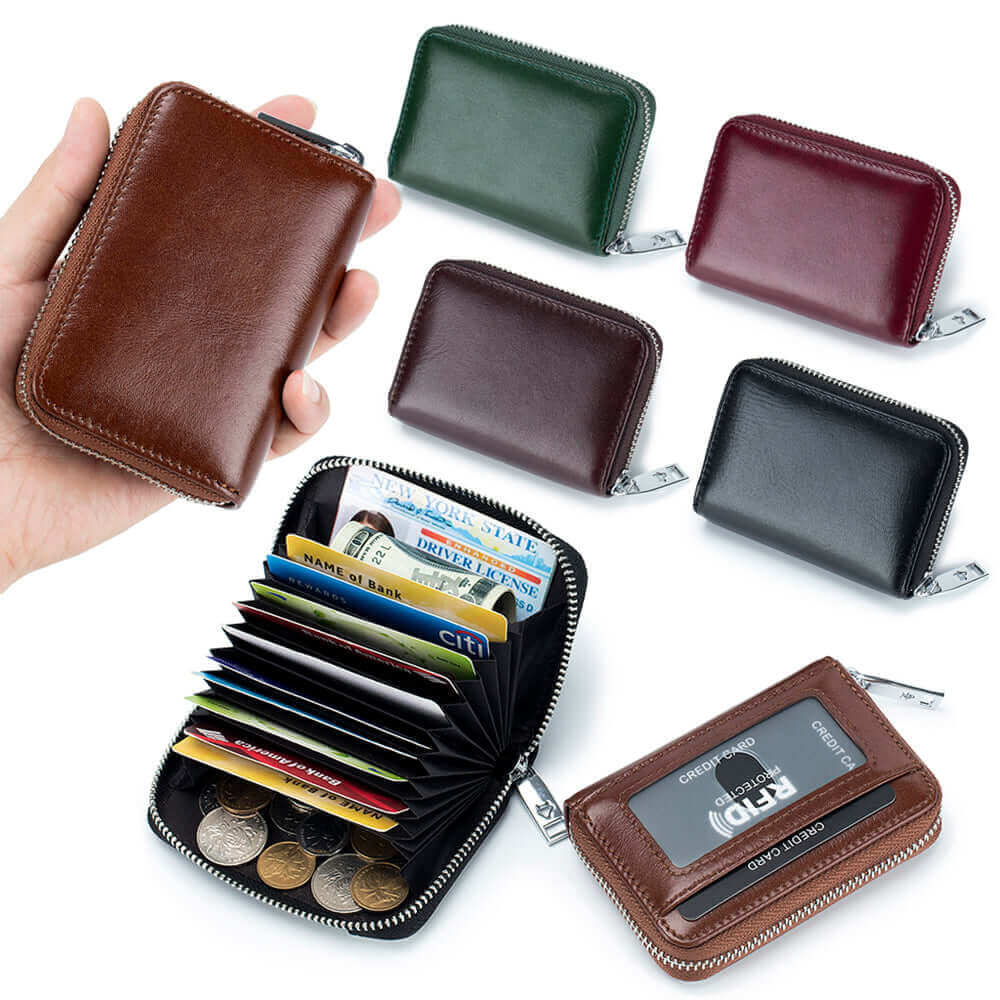 Men‘s RFID Leather Card and Coin Wallet