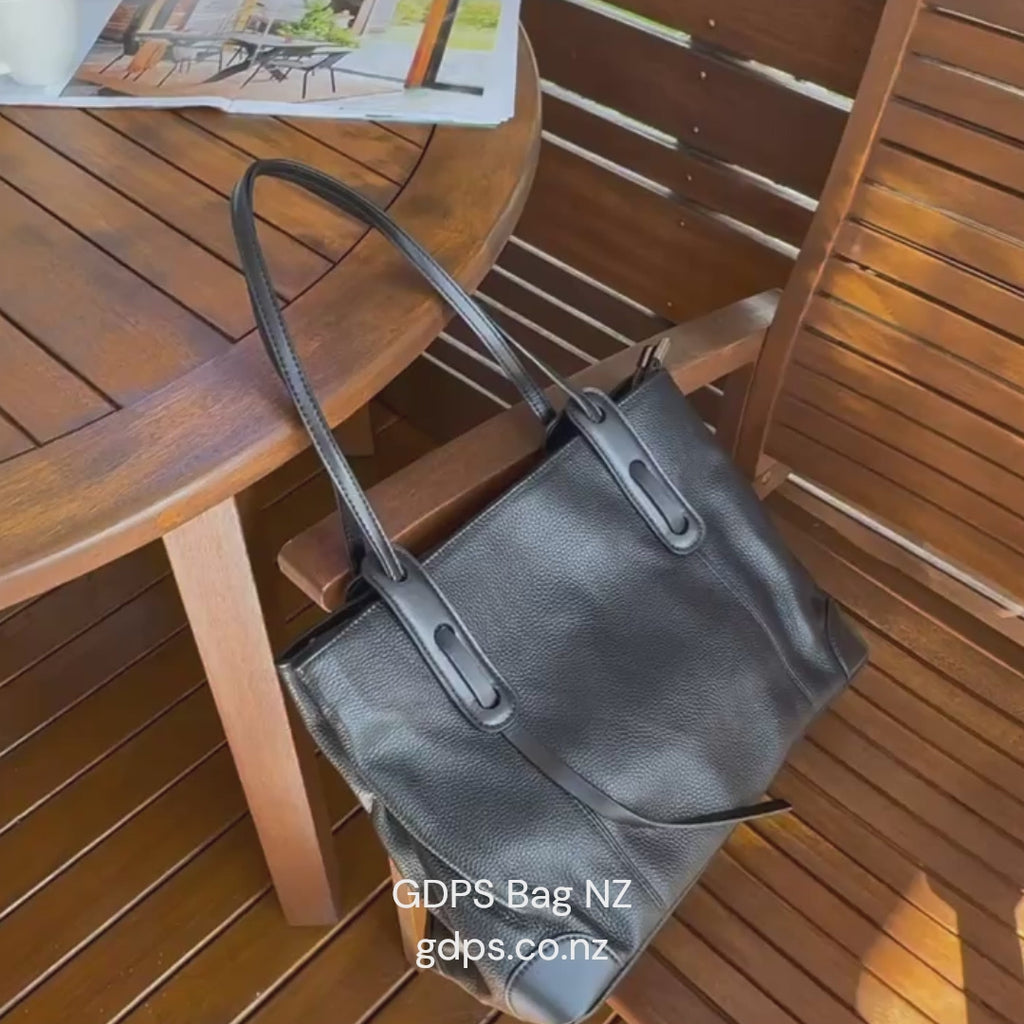 Versatile Leather Shoulder Tote Bag