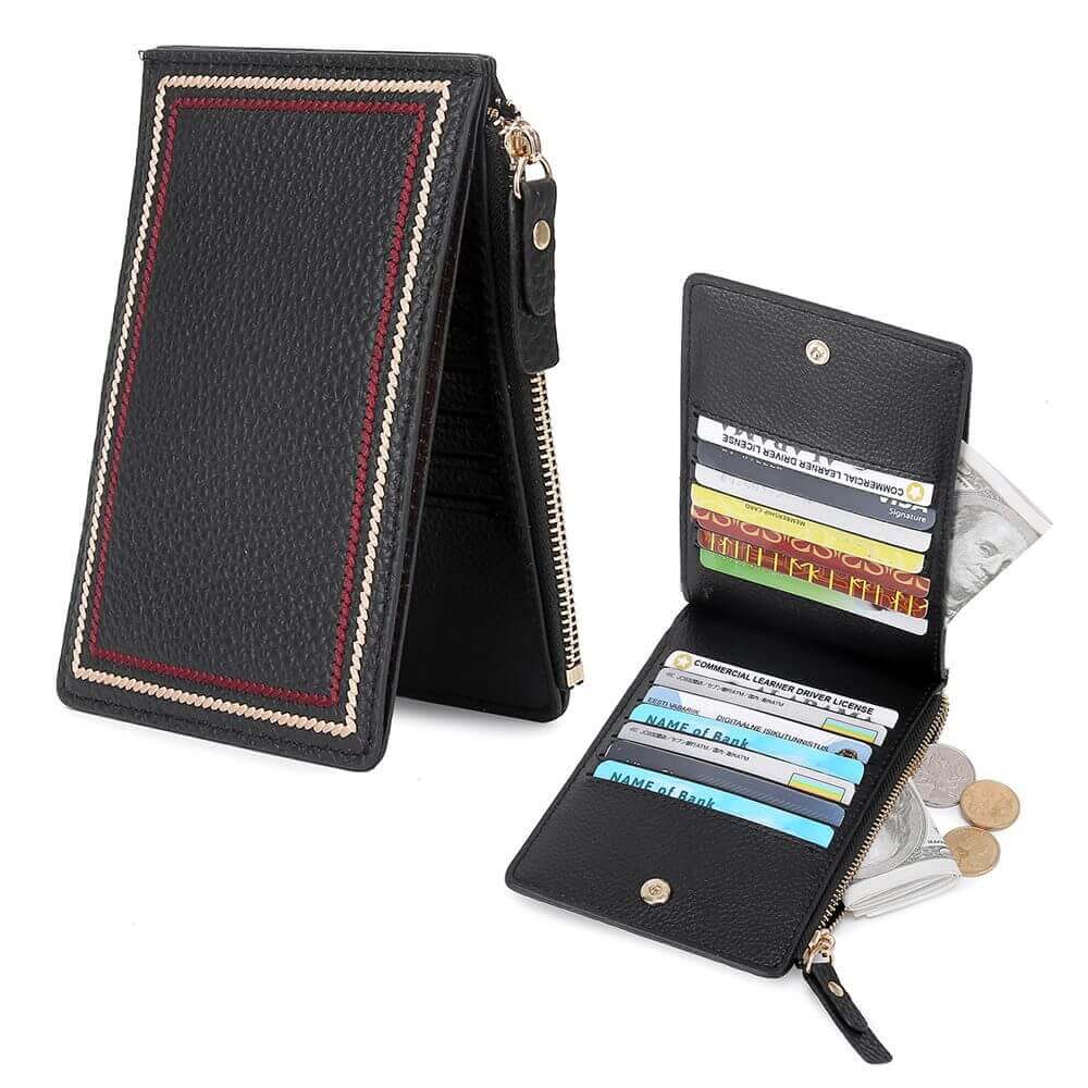 Women's Leather Credit Card Holder Wallet