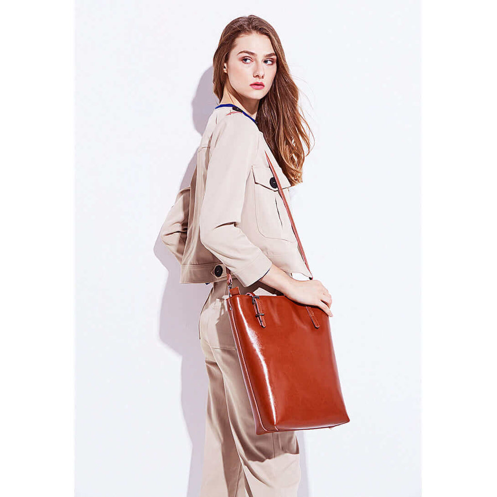 Women's Leather Tote Bag | Shoulder and Crossbody Bag
