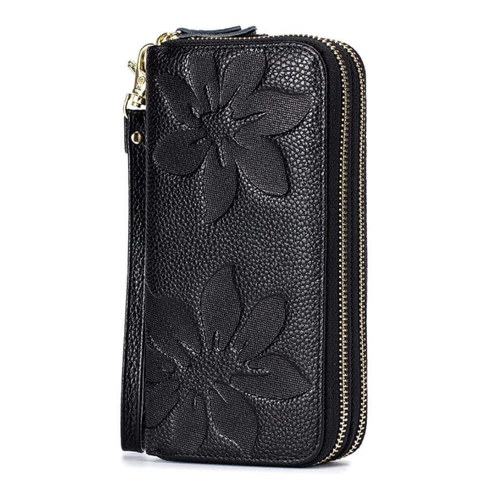 Genuine Leather RFID Purse Long Wallet Coin Card Women's