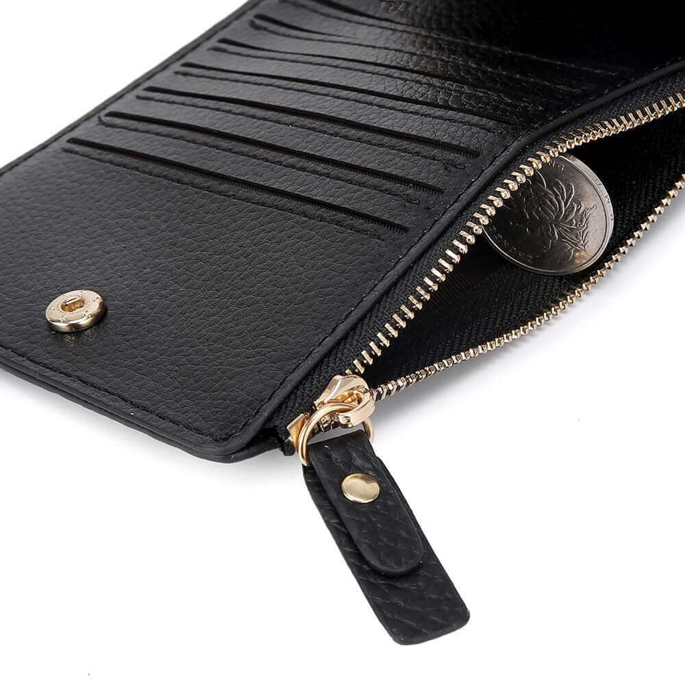 Leather Card Holder Case Coin Purse Wallet Bag NZ Women's 10X15X1
