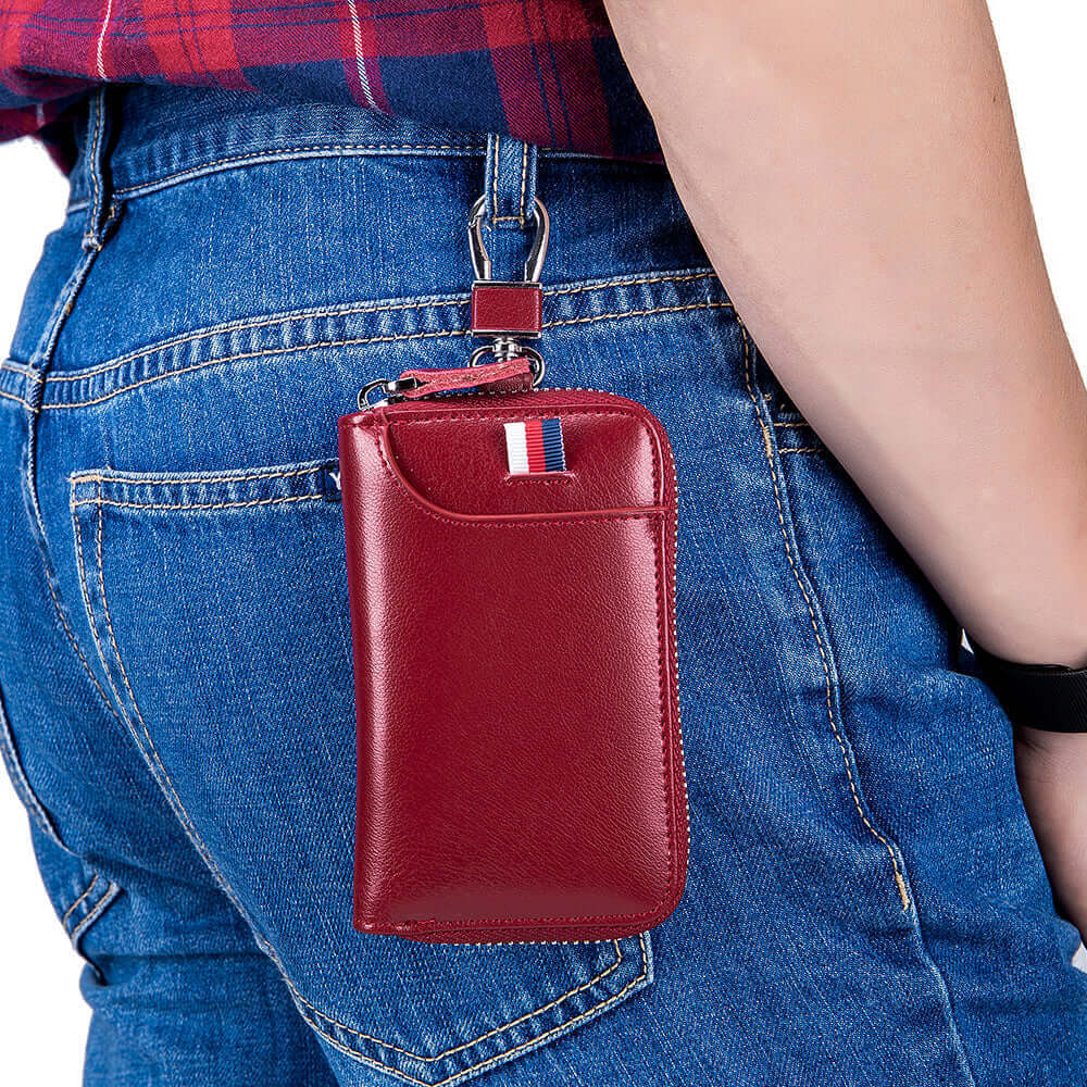 Leather Key Holder Organizer Wallet NZ For Men and Women