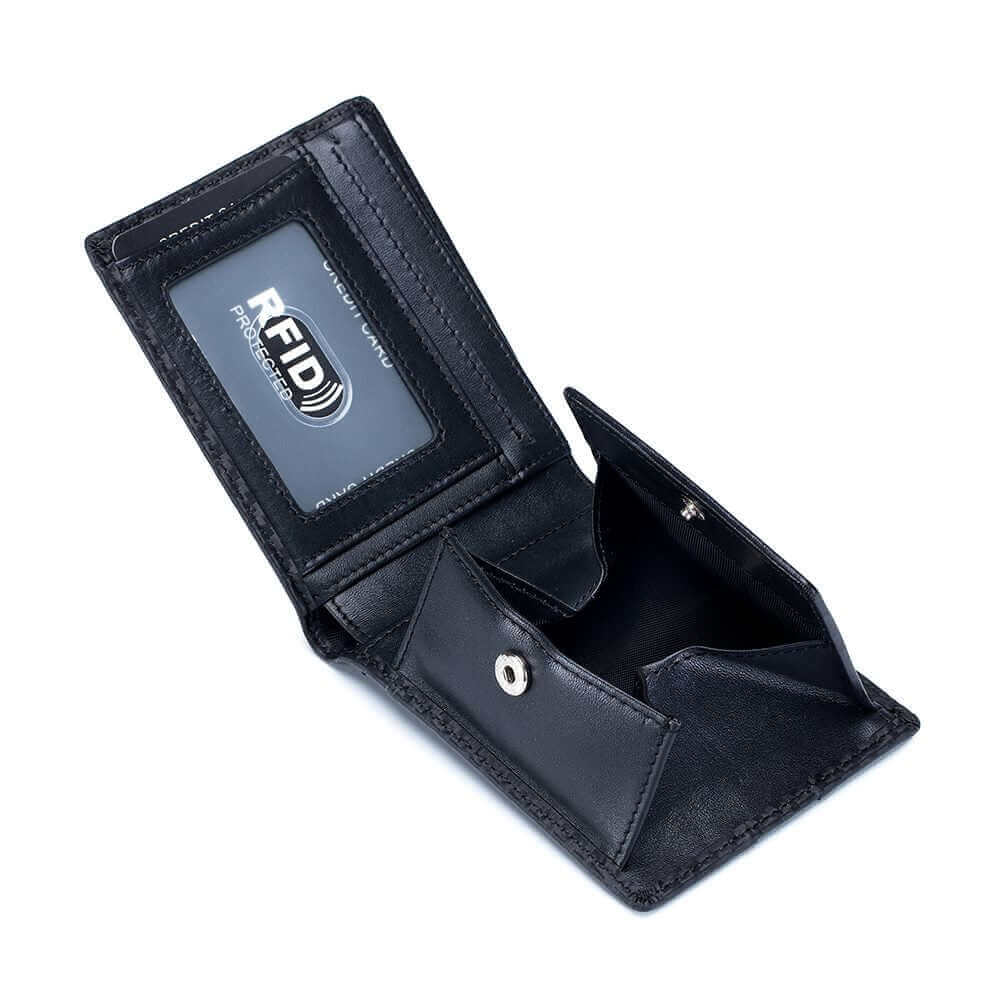 Carbon Fiber Leather RFID Wallet For Men