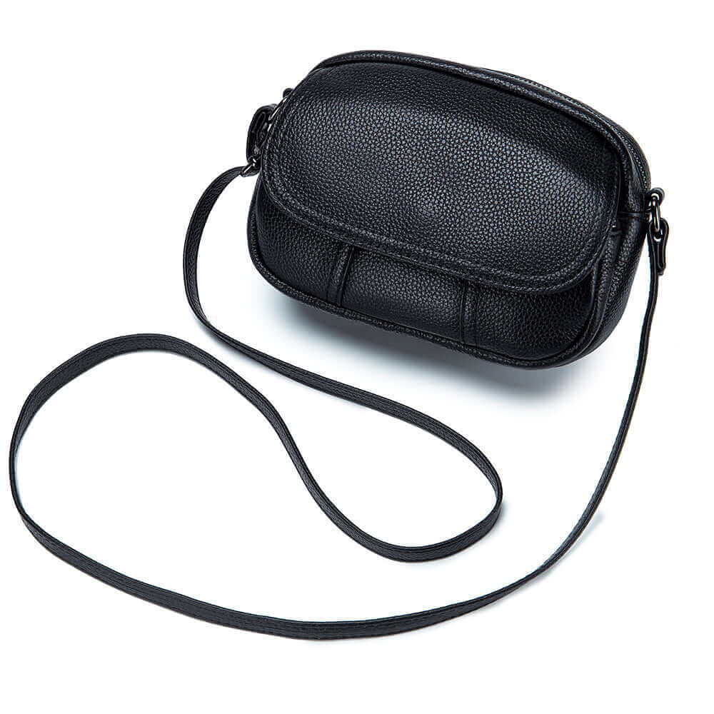 Women's Leather Small Crossbody Bag | Shoulder Round Bag