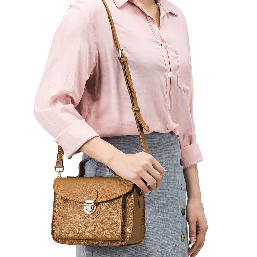 Women's Leather Small Messenger Bag | Handbag and Crossbody