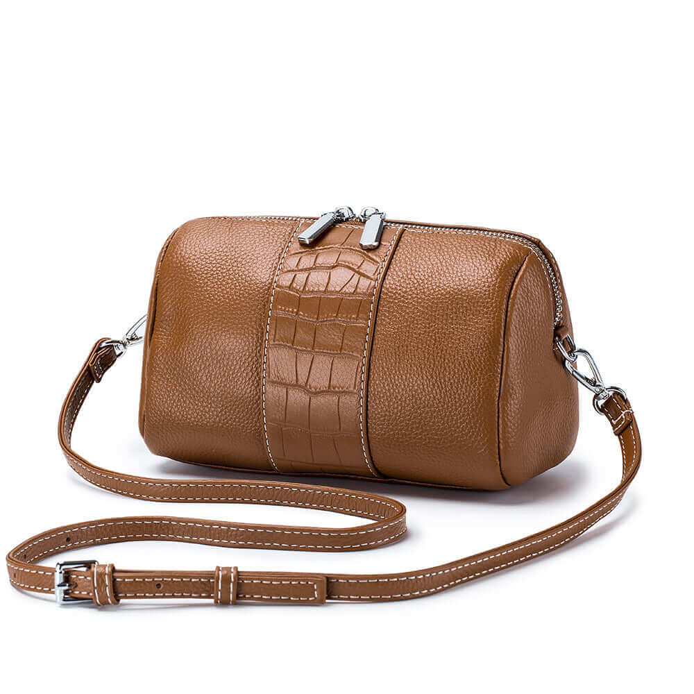 Leather Boston Shoulder Bag | Women's Crossbody Bag
