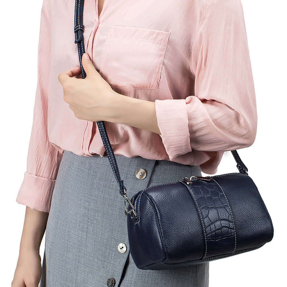 Leather Boston Shoulder Bag | Women's Crossbody Bag