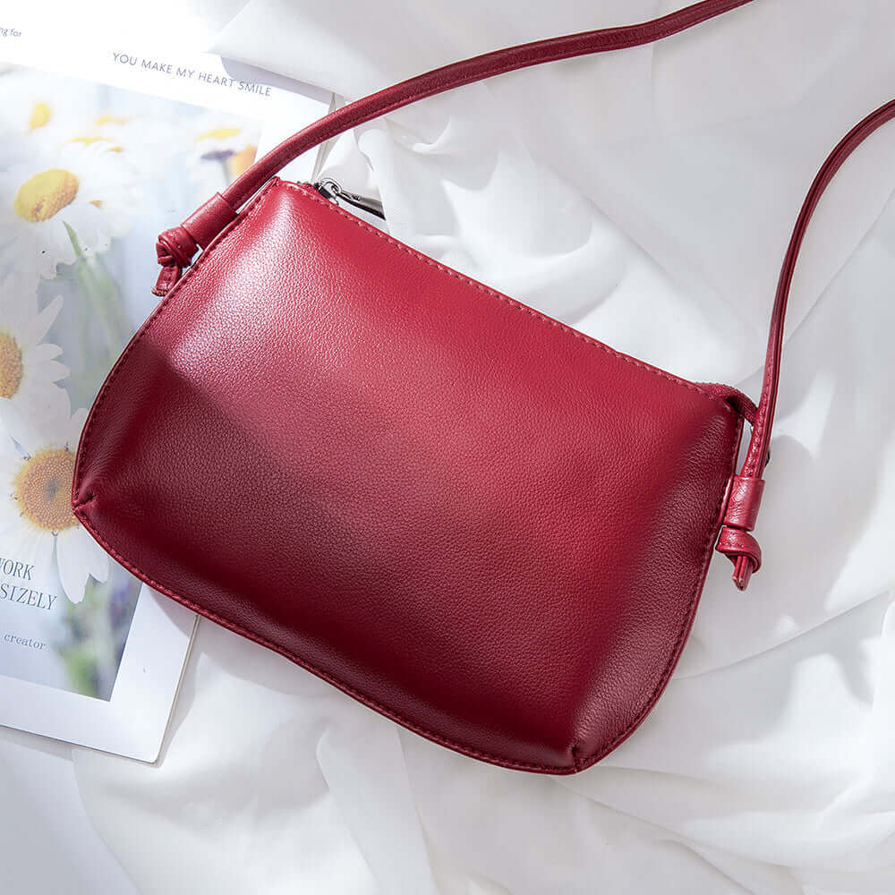 Women's Slim Leather Crossbody Bag | Versatile Side Bag