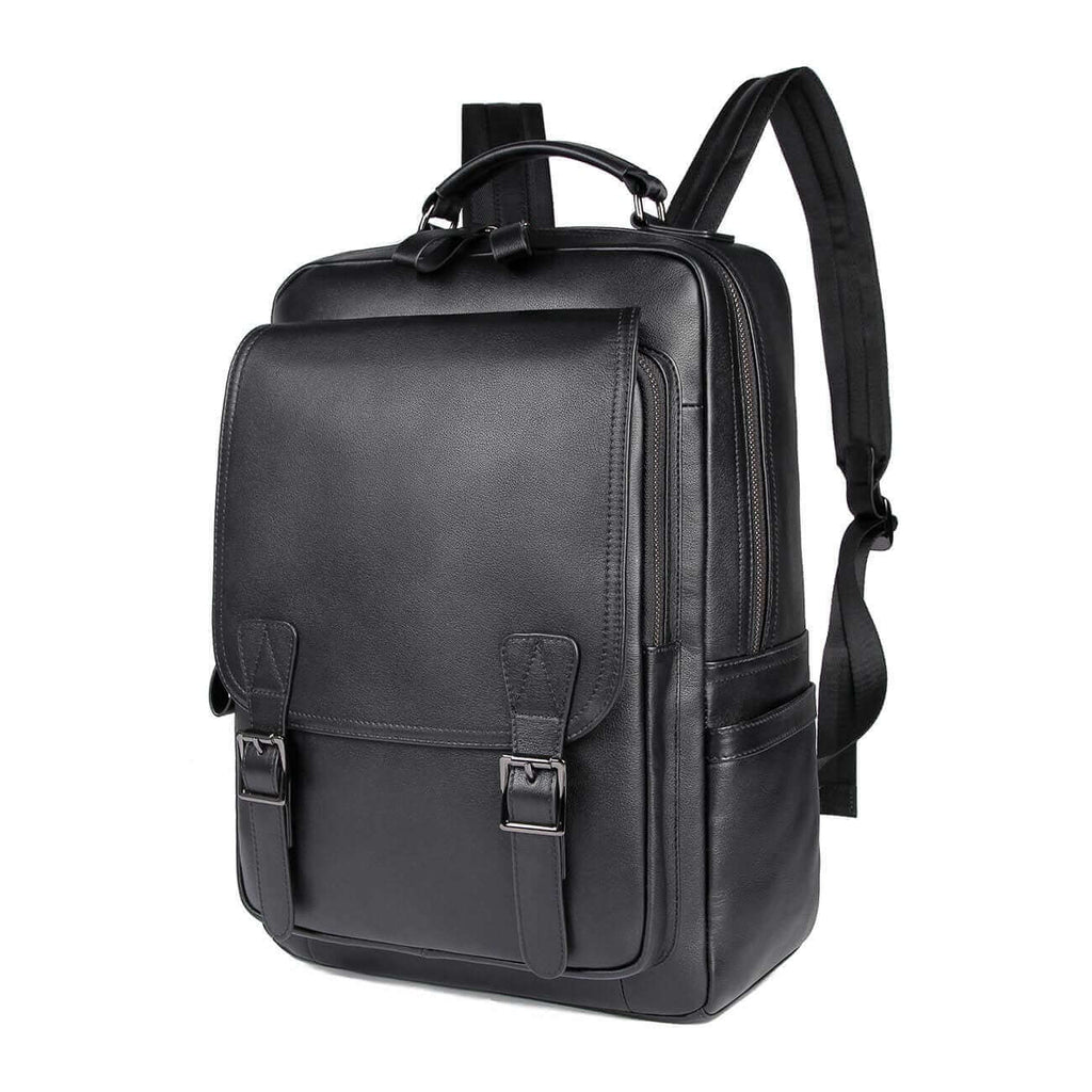 Genuine Leather Men's 14-Inch Laptop Backpack