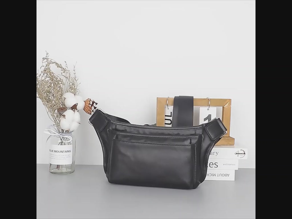 Leather Multi-Functional Waist Bag | Crossbody and Shoulder Bum Bag