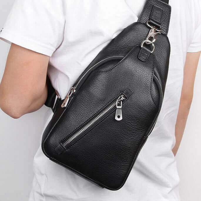Leather Crossbody Chest Bag for Men | Sling Bag