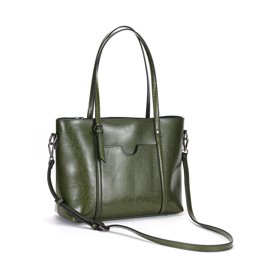 Versatile Leather Tote Bag With Coin Purse