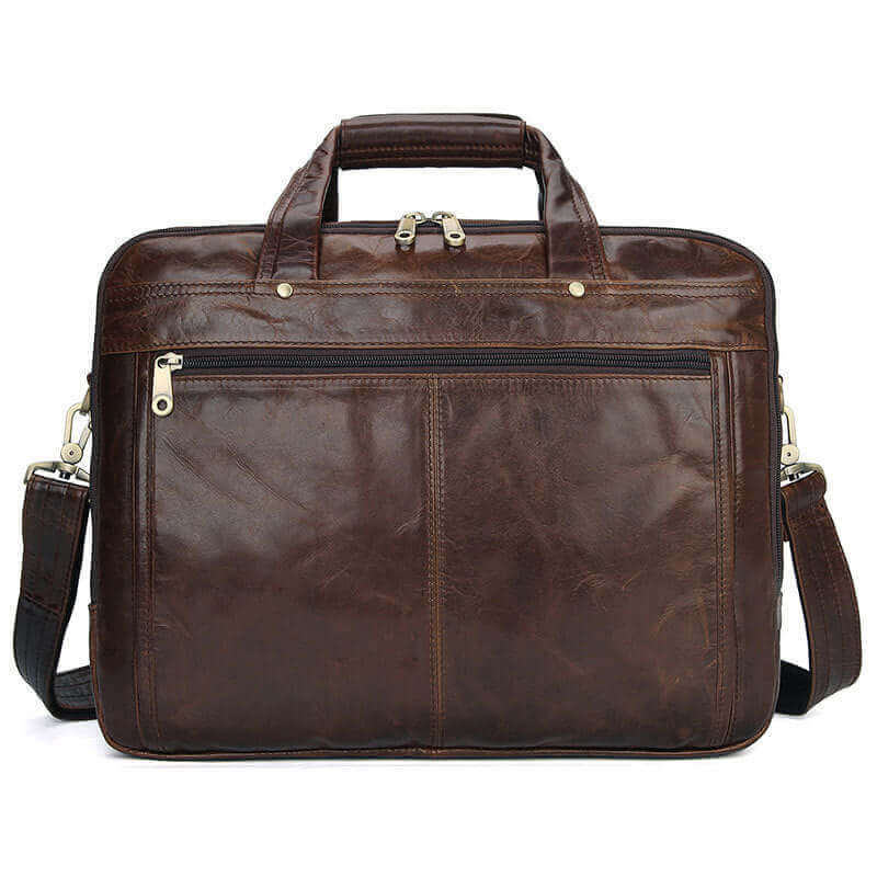Men's Leather Briefcase 15.6 Inch Laptop Bag Business Bag Satchel NZ