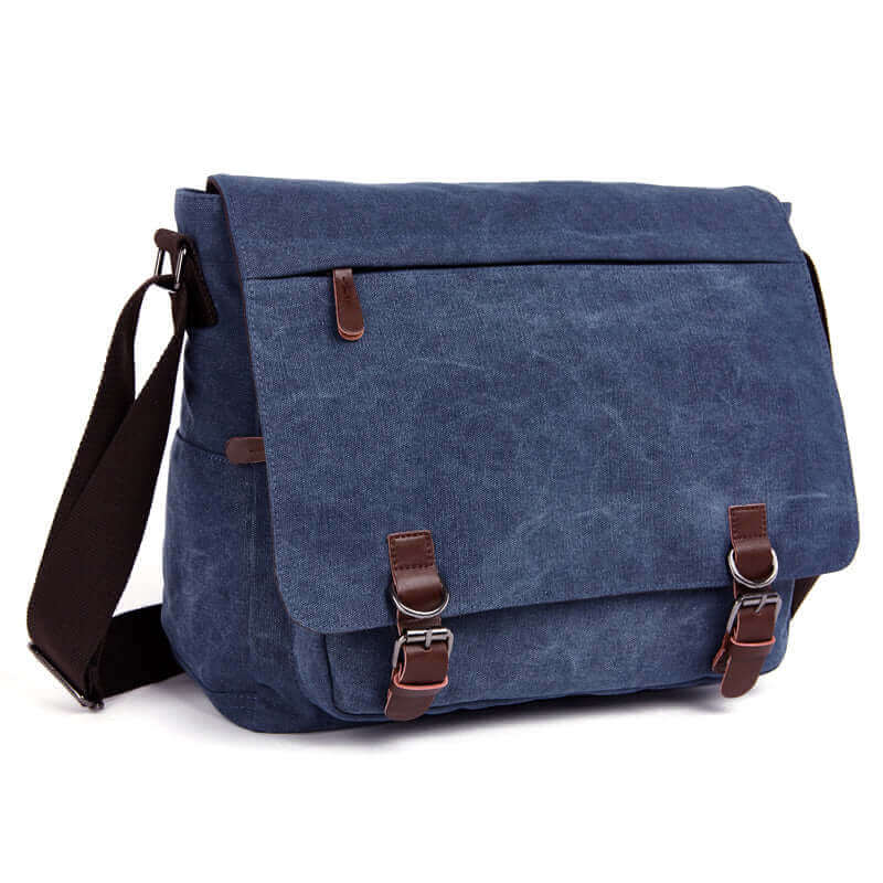 Stylish Canvas Shoulder and Crossbody Messenger Bag | Fits 15" Laptop