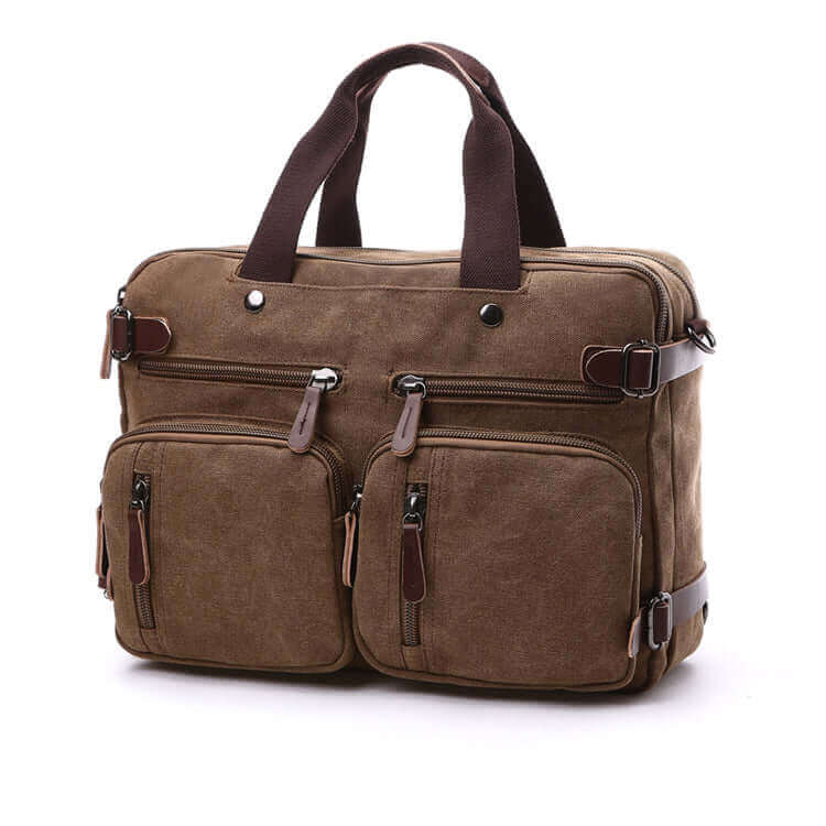 Mens Canvas Briefcase Laptop Backpack Messenger Bag NZ