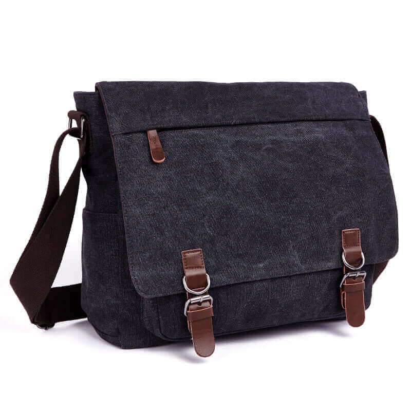 Stylish Canvas Shoulder and Crossbody Messenger Bag | Fits 15" Laptop