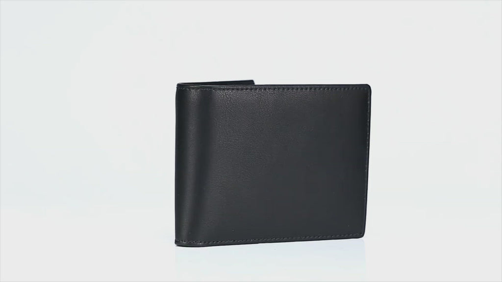 Versatile Men's Genuine Leather RFID Folding Wallet