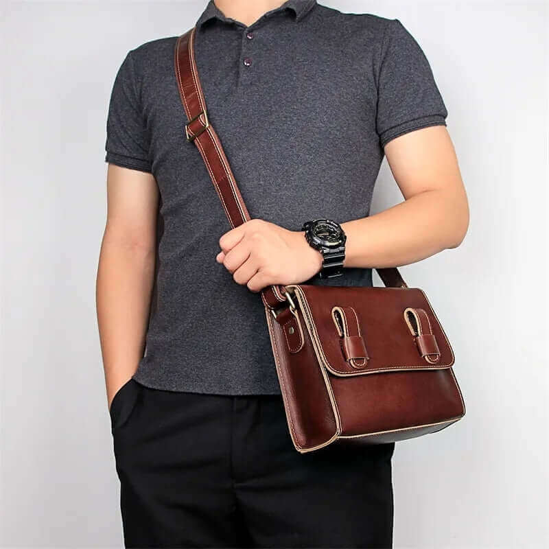 Vintage Leather Shoulder Crossbody Small Messenger Bag