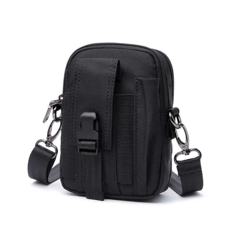 Mini Waterproof Nylon Crossbody Bag for Outdoor and Daily Use black