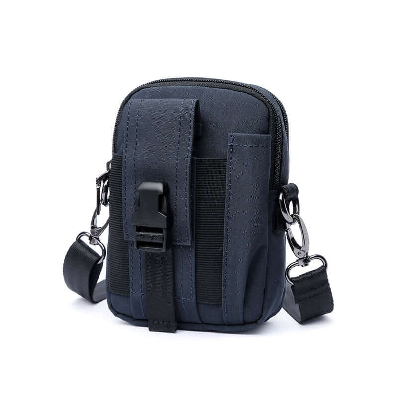 Mini Waterproof Nylon Crossbody Bag for Outdoor and Daily Use navy blue