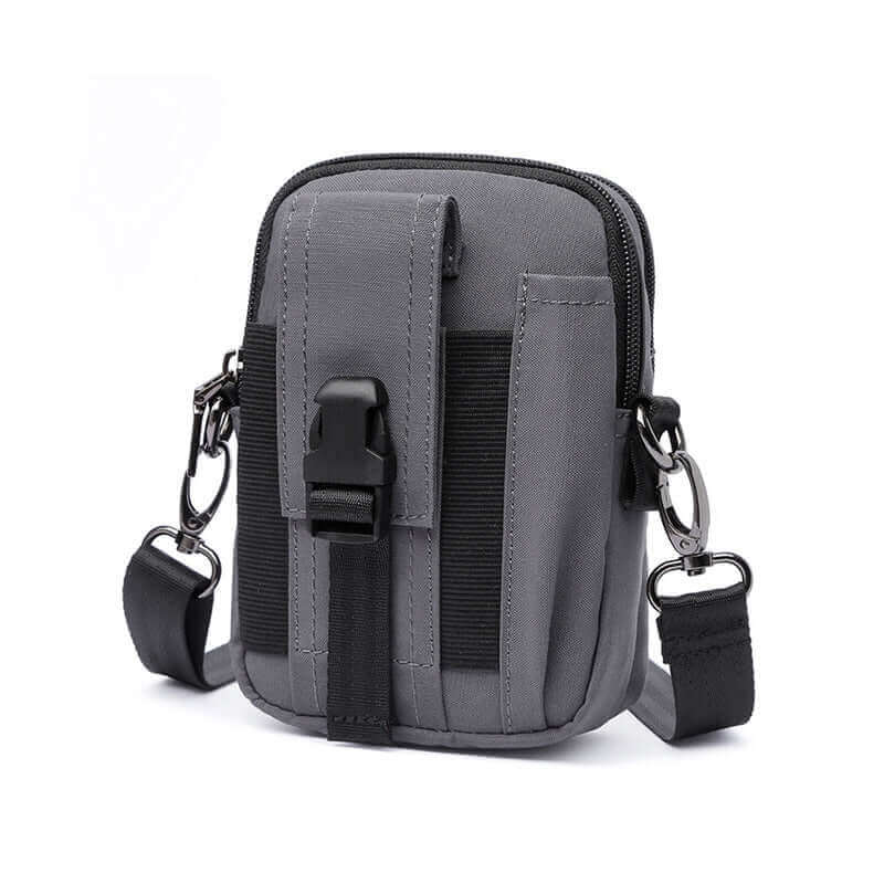 Mini Waterproof Nylon Crossbody Bag for Outdoor and Daily Use grey