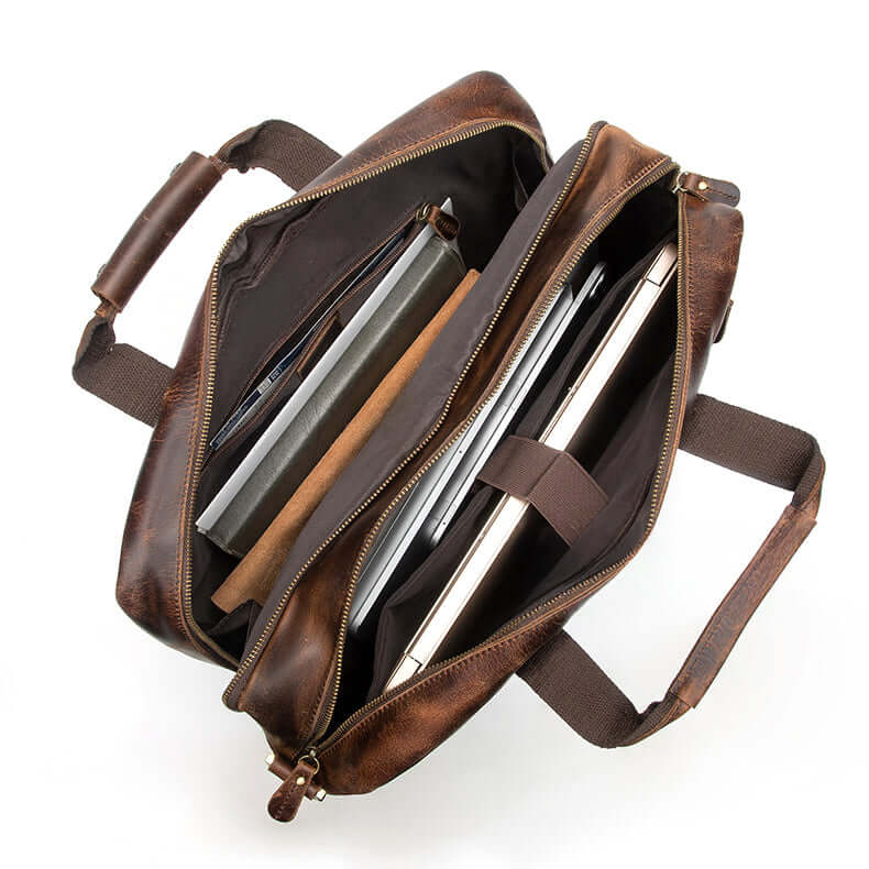 Open view showing laptop compartment