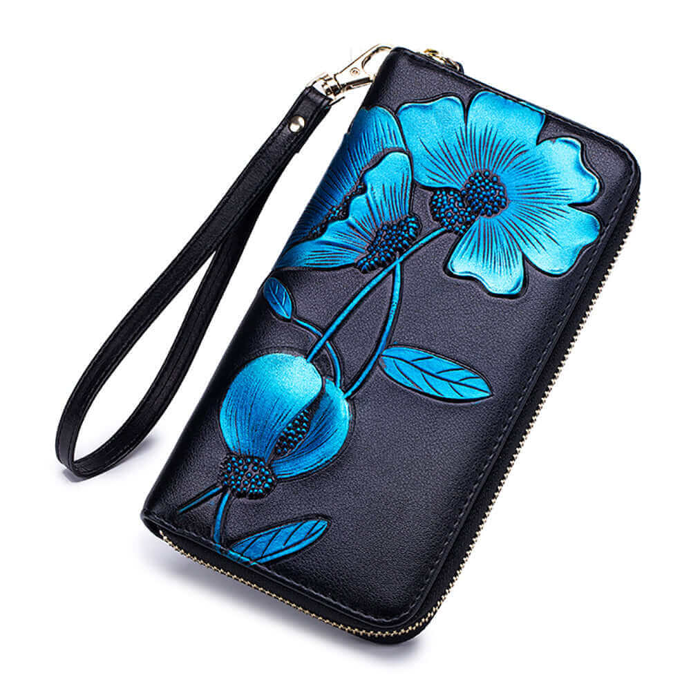 Women's Leather RFID Purse | Ladies Long Wallet