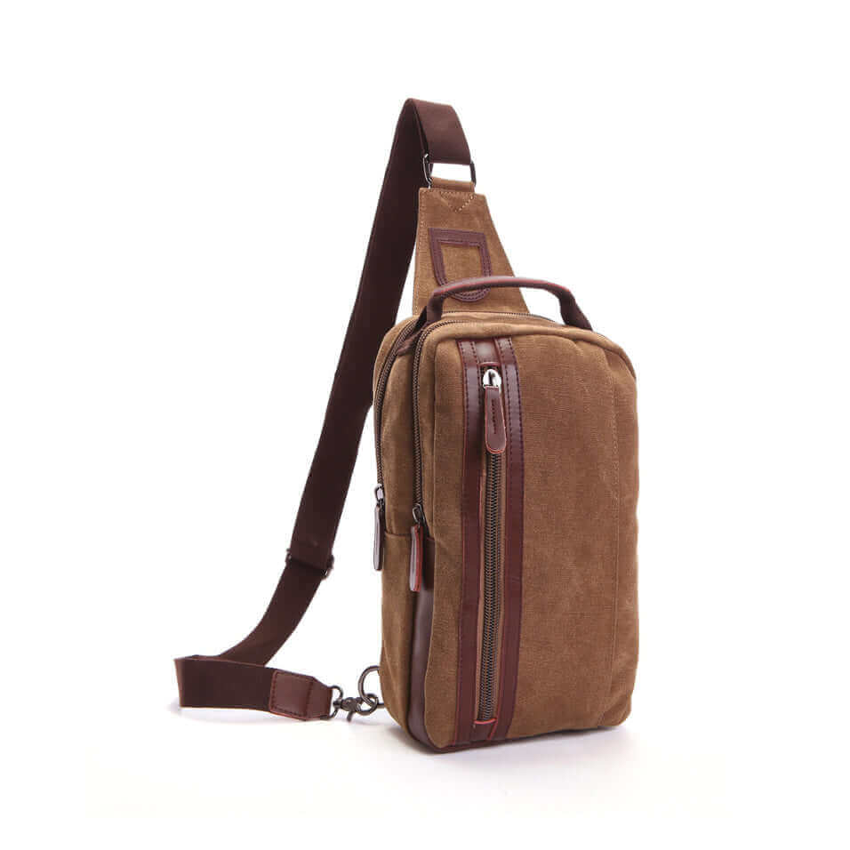 Multiple colors of men's canvas chest sling bags