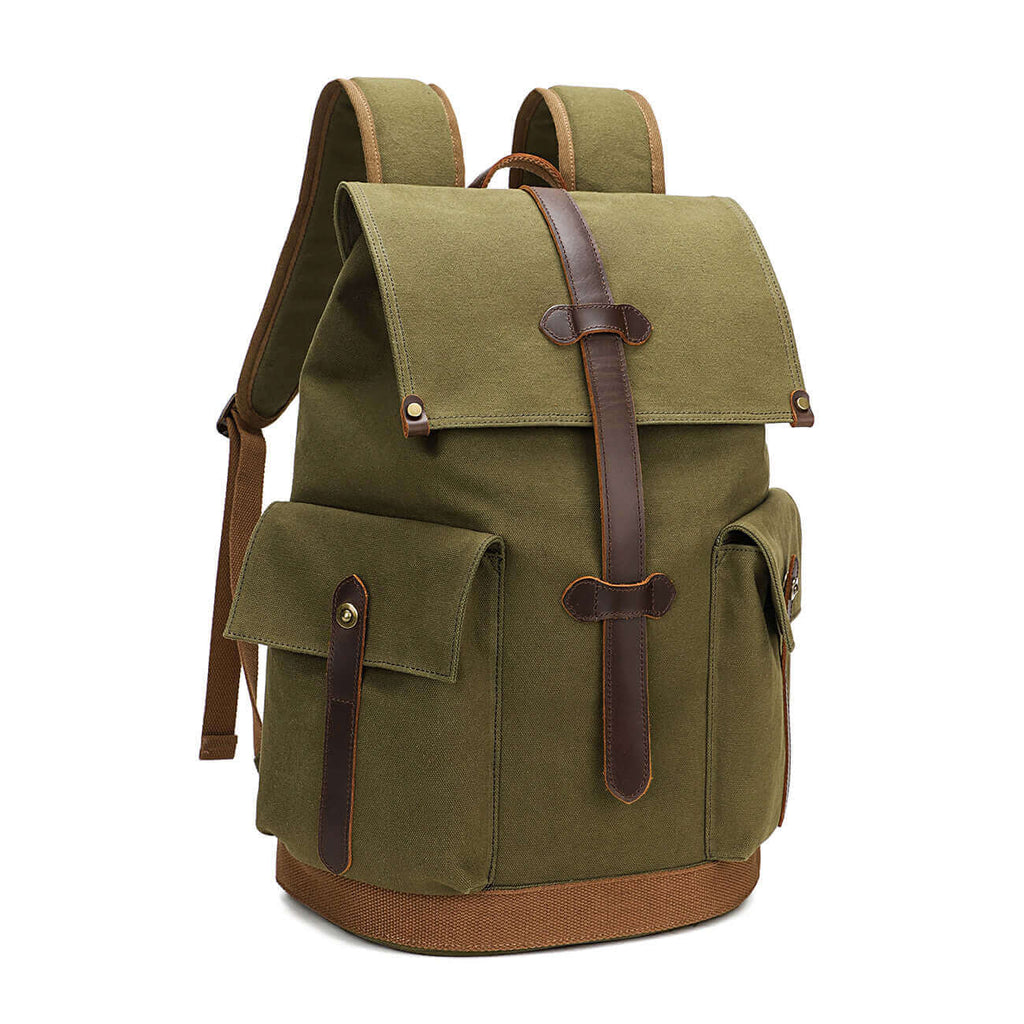 Durable Canvas Backpack for Men - 15.6" Laptop Bag