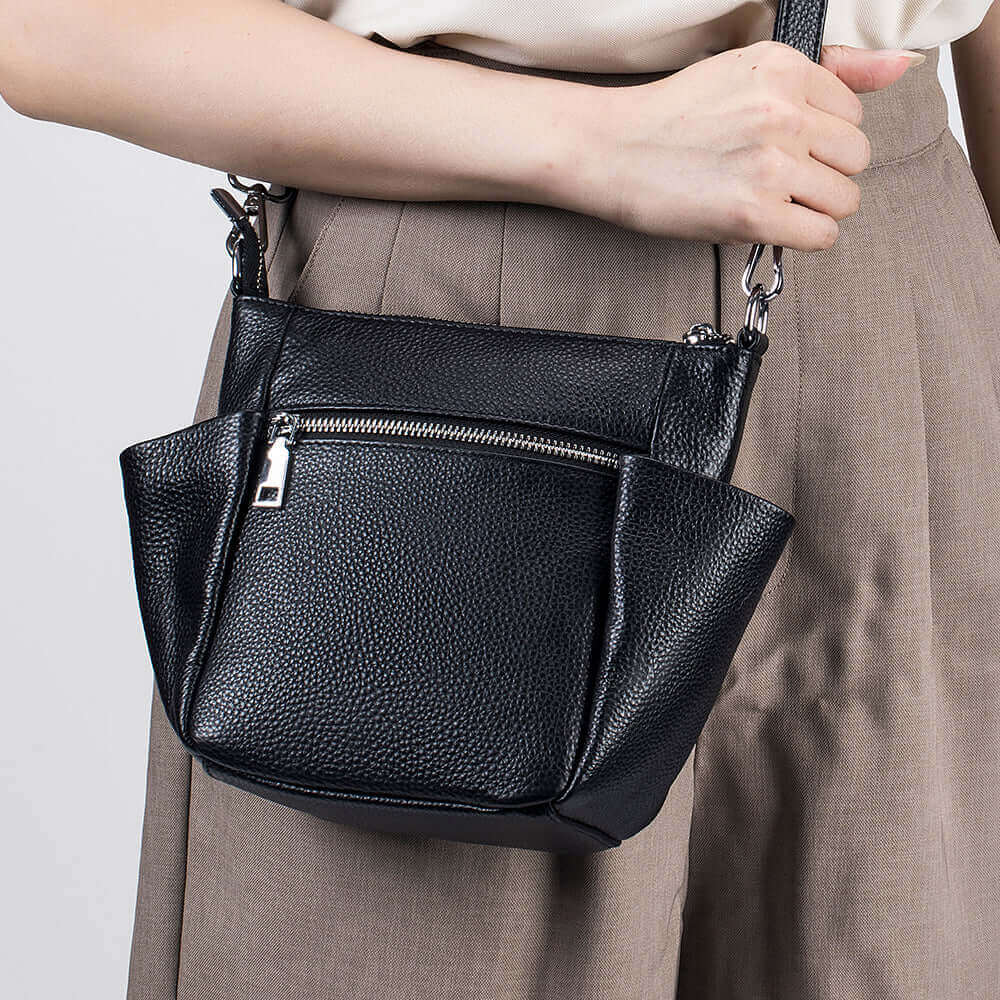 Soft Leather Minimalist Shoulder Crossbody Bag