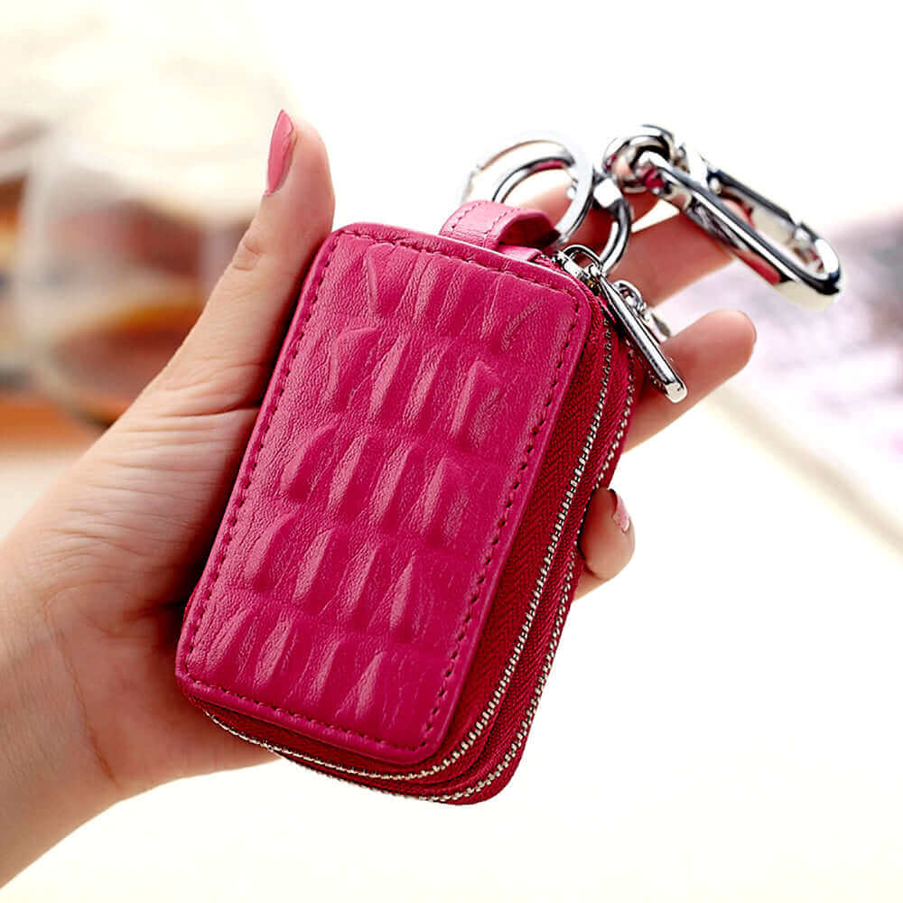 Leather Car Key Case NZ | Keyring and Keychain