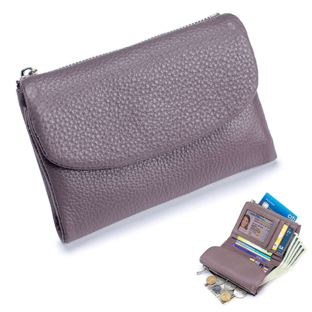 Ladies Envelope Soft Leather Wallet for Women