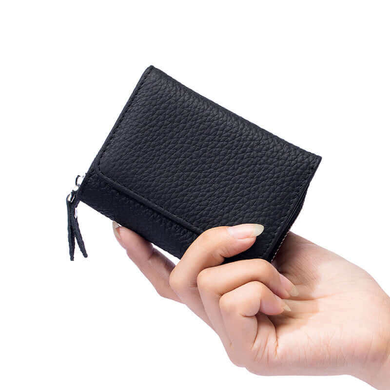 RFID Leather Wallet in Black