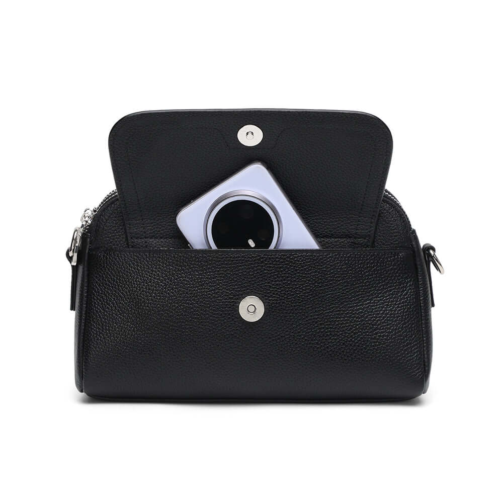 Size comparison of leather bags.