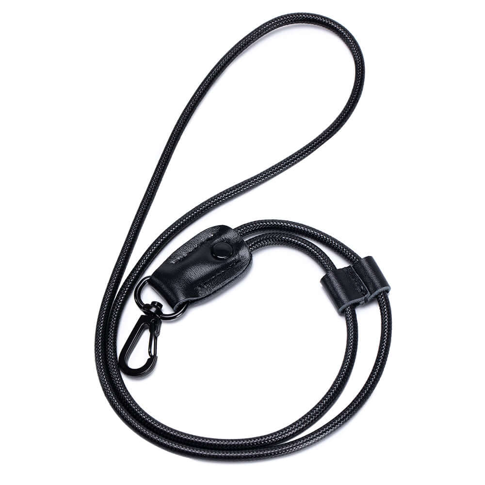 Black lanyard with a clip