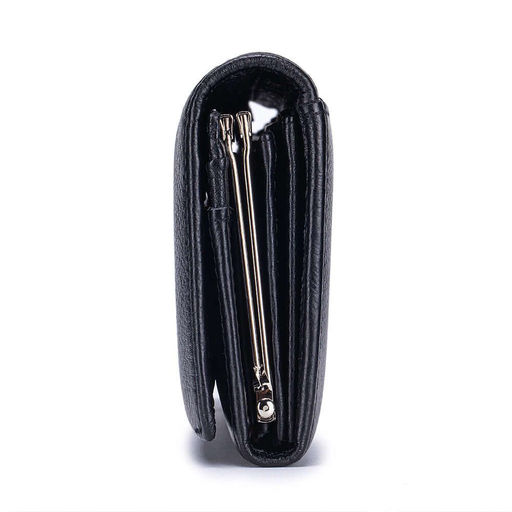 Black wallet with zipper