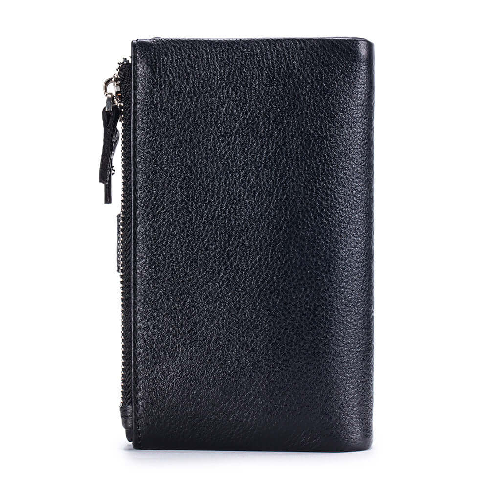 Back view of soft leather wallet for women
