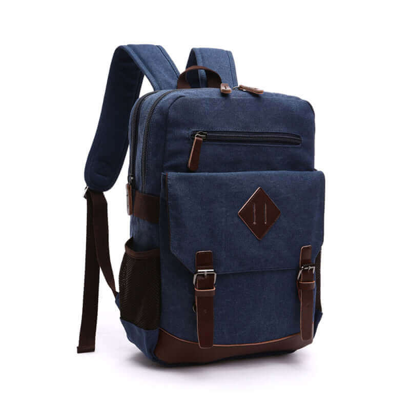 Canvas backpack for men and women, ideal for casual and travel use.