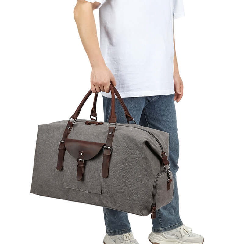 Perfect canvas duffle bag for weekend travel