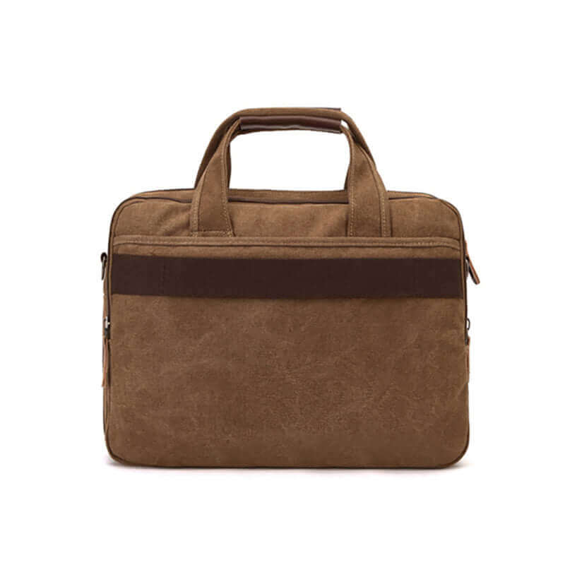 Canvas laptop bag back