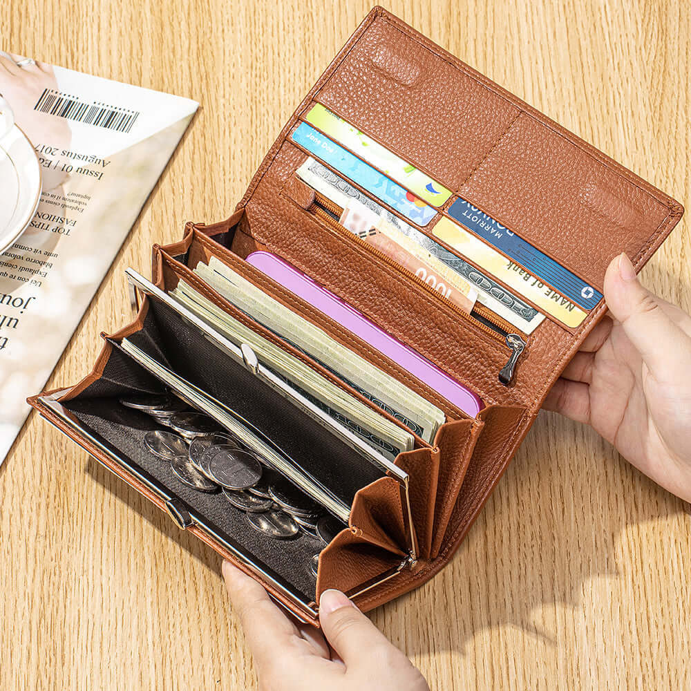 Compartments for coins and bills