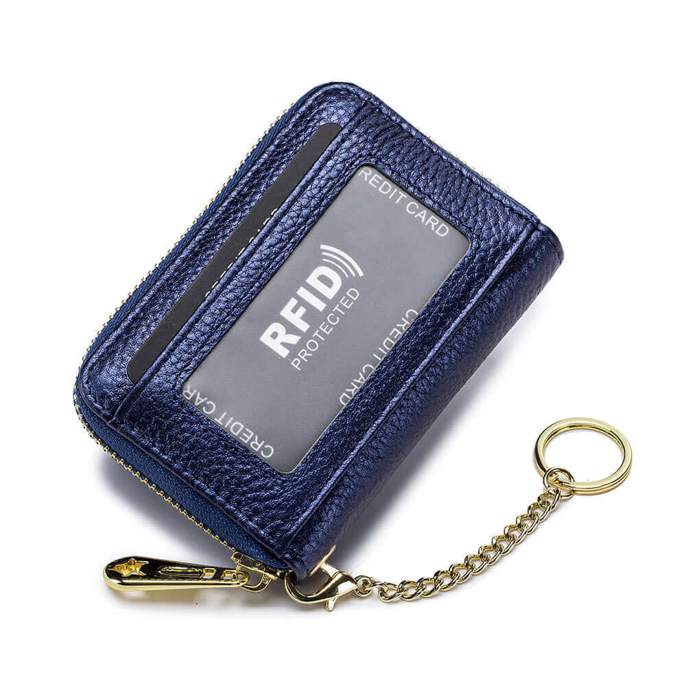 Compact card wallet with RFID protection.