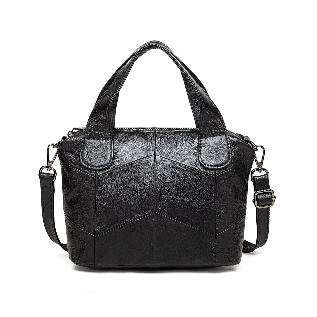 Front angle of small daily leather bag
