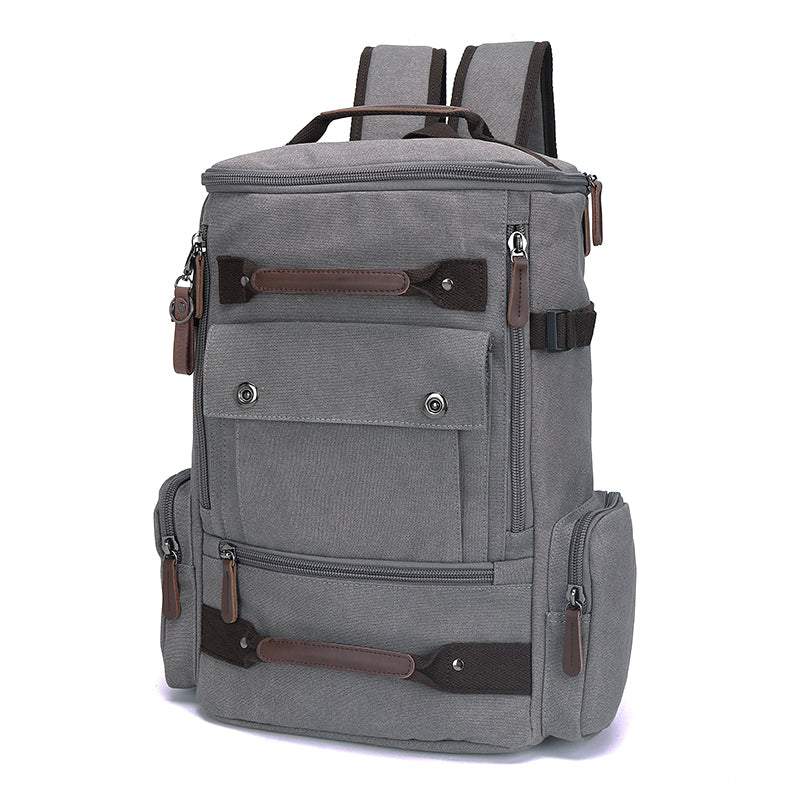 Durable men's backpack made from high-quality washed canvas for long-lasting use.