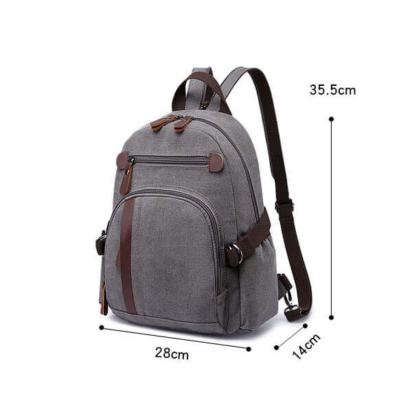 Everyday unisex sling backpack in grey canvas