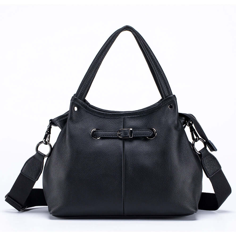 Premium genuine leather handbag for women, soft cowhide, durable.