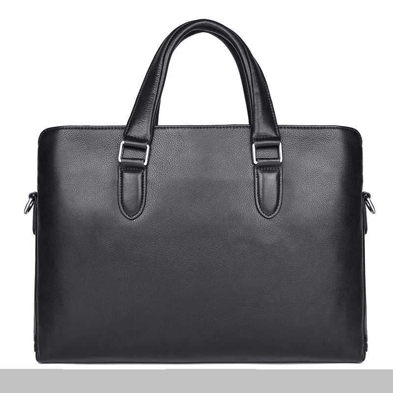 Premium genuine leather laptop briefcase, designed for professional use.